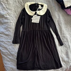 Wednesday style Kate Quinn Charming Black and White Kids Dress